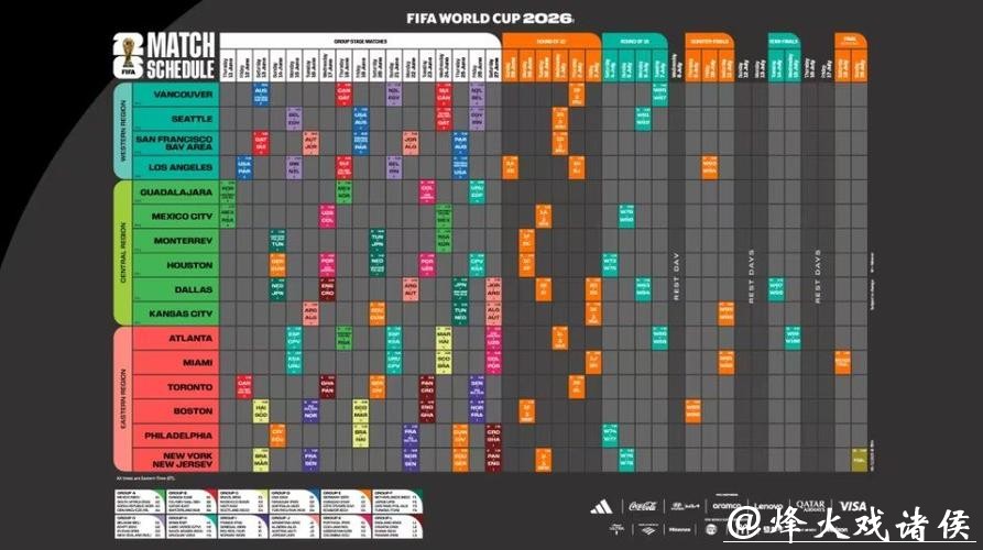 2026世界杯详细赛程安排